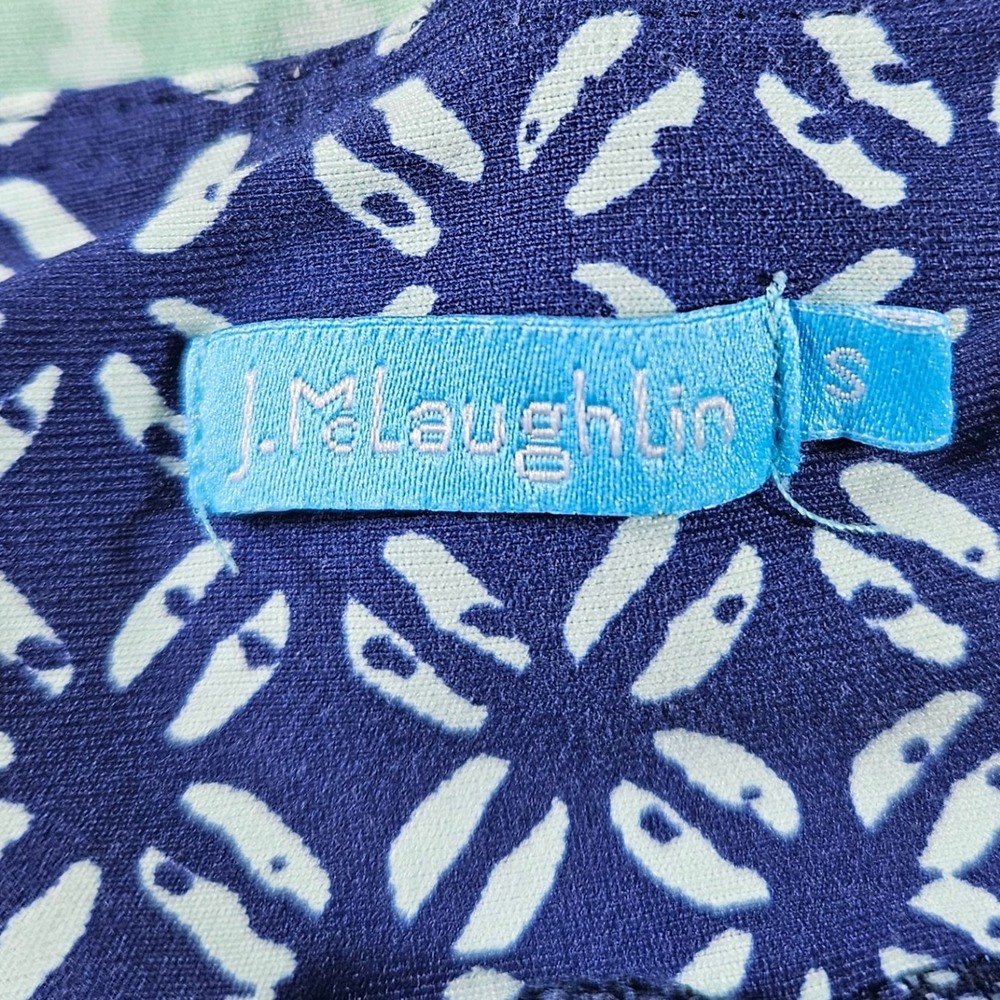 J.McLaughlin Womens Blue Geometric Print Stretch Cropped Leggings Size S‎ - Picture 4 of 9